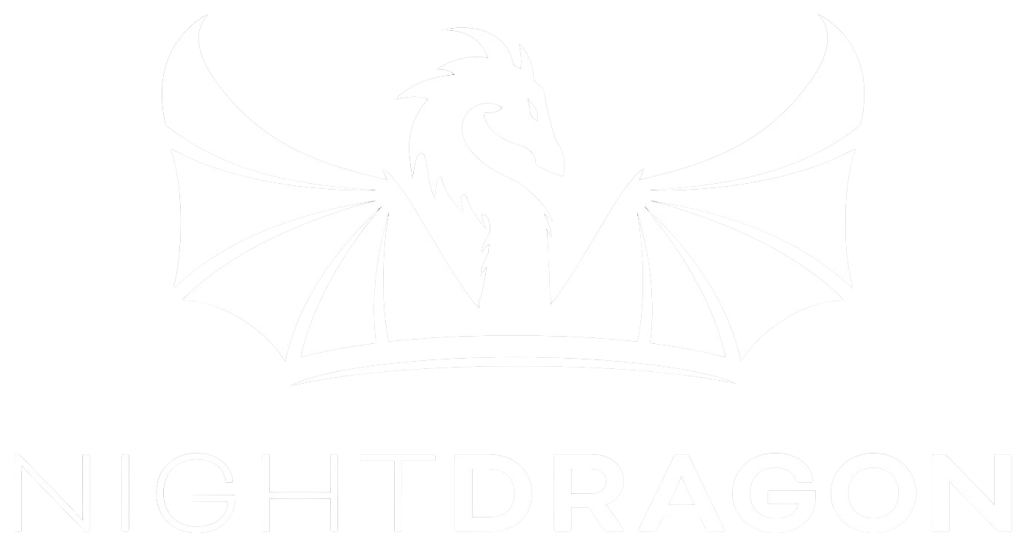 Nightdragon logo transparent white
